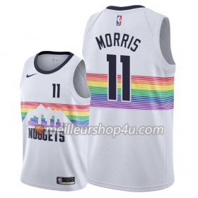 Maillot Basket Homme Denver Nuggets Monte Morris 11 2018-19 Nike City Edition Blanc Swingman